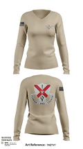 C Co 1-124 Rifle Company 57736053 Women's Long Sleeve V-neck Shirt - 3