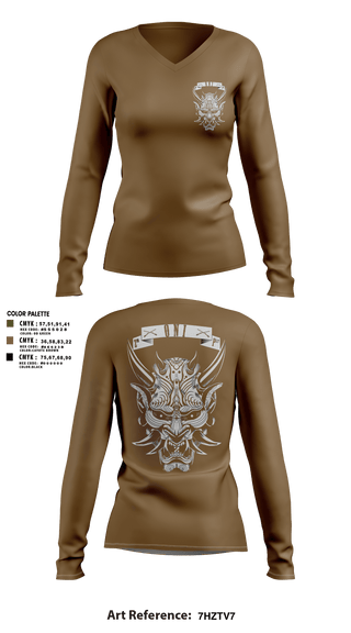Women's Long Sleeve Vneck Shirt, 2ND PLATOON ONI, Army, Teamtime, Team time, sublimation, custom sports apparel, team uniforms, spirit wear, spiritwear, sports uniforms, custom shirts, team store, custom team store, fundraiser sports, apparel fundraiser