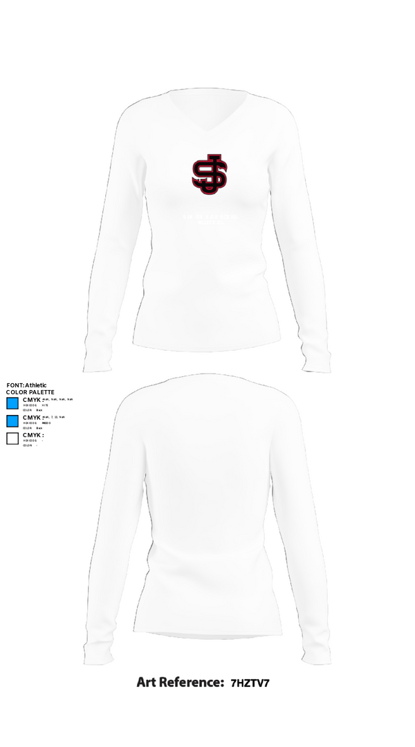 Women's Long Sleeve Vneck Shirt, San Jon High School Volleyball, Women's Volleyball, Teamtime, Team time, sublimation, custom sports apparel, team uniforms, spirit wear, spiritwear, sports uniforms, custom shirts, team store, custom team store, fundraiser sports, apparel fundraiser