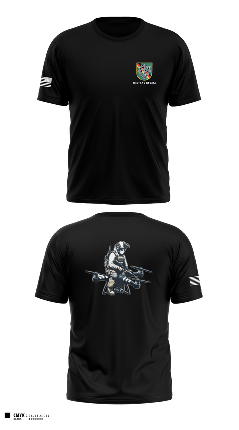 Old School Cotton Feel Shirt, Military Intelligence Detachment 1st Battalion 10th Special Forces Group (Airborne), Army, Teamtime, Team time, sublimation, custom sports apparel, team uniforms, spirit wear, spiritwear, sports uniforms, custom shirts, team store, custom team store, fundraiser sports, apparel fundraiser