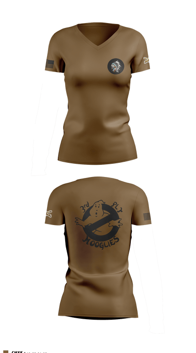 3rd PLT, Alpha Company, 2nd Cavalry 5th regiment 38799730 Women's Short Sleeve V-neck Shirt - 3