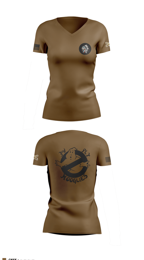 Women's Short Sleeve Vneck Shirt, 3rd PLT, Alpha Company, 2nd Cavalry 5th regiment, Army, Teamtime, Team time, sublimation, custom sports apparel, team uniforms, spirit wear, spiritwear, sports uniforms, custom shirts, team store, custom team store, fundraiser sports, apparel fundraiser
