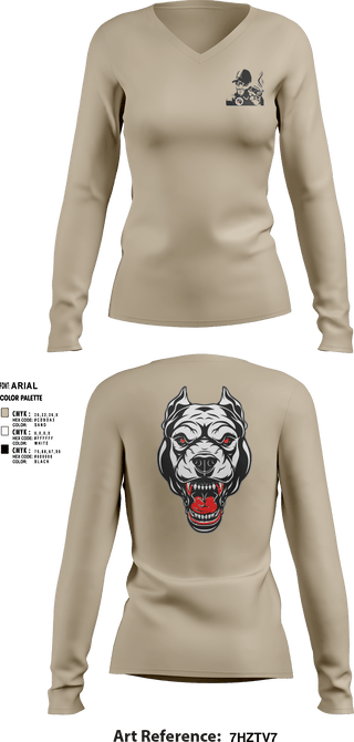 Women's Long Sleeve Vneck Shirt, Oscar Golf Charlie Tango, Army, Teamtime, Team time, sublimation, custom sports apparel, team uniforms, spirit wear, spiritwear, sports uniforms, custom shirts, team store, custom team store, fundraiser sports, apparel fundraiser