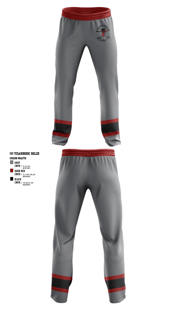 Sweatpants, Birmingham Bandits, Ice Hockey, Teamtime, Team time, sublimation, custom sports apparel, team uniforms, spirit wear, spiritwear, sports uniforms, custom shirts, team store, custom team store, fundraiser sports, apparel fundraiser