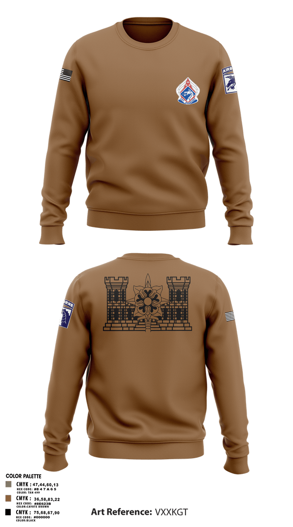 Crew Neck Sweatshirt, XVIII ABN G2, Army, Teamtime, Team time, sublimation, custom sports apparel, team uniforms, spirit wear, spiritwear, sports uniforms, custom shirts, team store, custom team store, fundraiser sports, apparel fundraiser