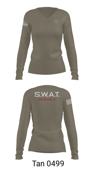 Women's Long Sleeve Vneck Shirt, MONTVILLE SERT, Police, Teamtime, Team time, sublimation, custom sports apparel, team uniforms, spirit wear, spiritwear, sports uniforms, custom shirts, team store, custom team store, fundraiser sports, apparel fundraiser