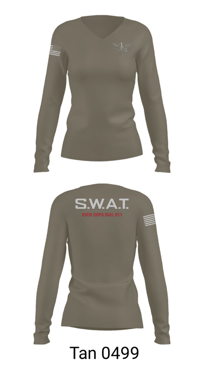 MONTVILLE SERT 14033723 Women's Long Sleeve V-neck Shirt - 73