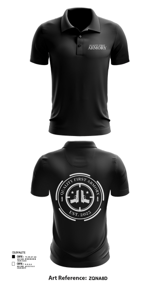 Short Sleeve Performance Polo, QUALITY FIRST ARMORY, , Teamtime, Team time, sublimation, custom sports apparel, team uniforms, spirit wear, spiritwear, sports uniforms, custom shirts, team store, custom team store, fundraiser sports, apparel fundraiser