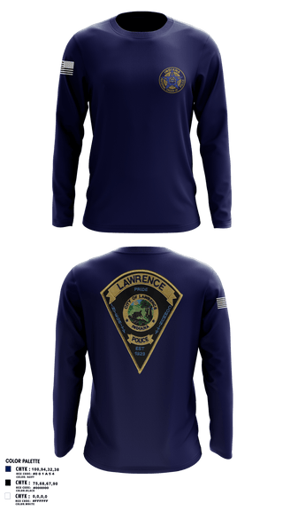 Long Sleeve Performance Polo, Lawrence Police FOP 1599, Police, Teamtime, Team time, sublimation, custom sports apparel, team uniforms, spirit wear, spiritwear, sports uniforms, custom shirts, team store, custom team store, fundraiser sports, apparel fundraiser