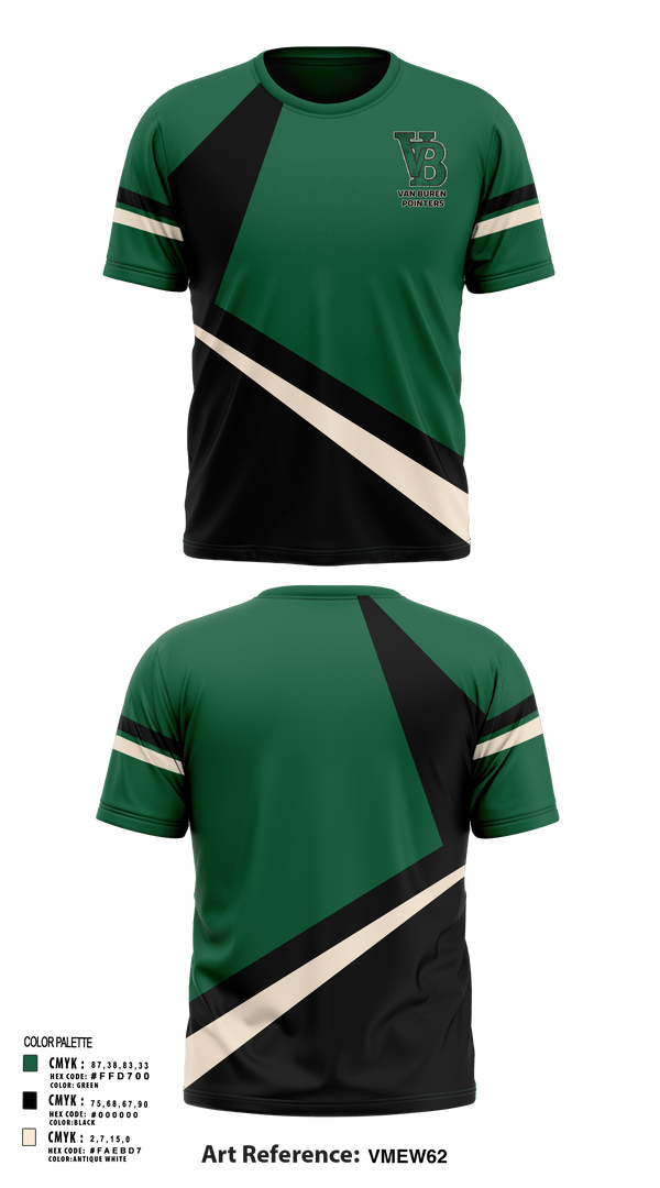 Short Sleeve Performance Shirt, Van Buren Pointers, Football, Teamtime, Team time, sublimation, custom sports apparel, team uniforms, spirit wear, spiritwear, sports uniforms, custom shirts, team store, custom team store, fundraiser sports, apparel fundraiser