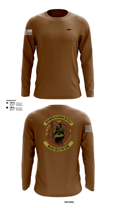 319th Maintenance Squadron 60744056 Long Sleeve Performance Shirt - 1