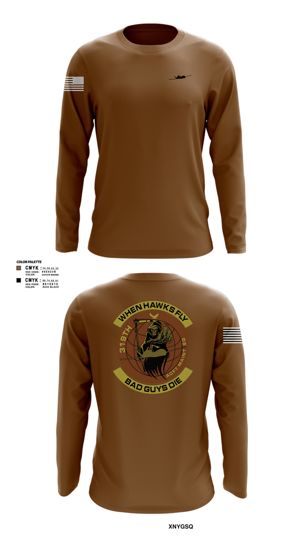 Long Sleeve Performance Shirt, 319th Maintenance Squadron, Air Force, Teamtime, Team time, sublimation, custom sports apparel, team uniforms, spirit wear, spiritwear, sports uniforms, custom shirts, team store, custom team store, fundraiser sports, apparel fundraiser