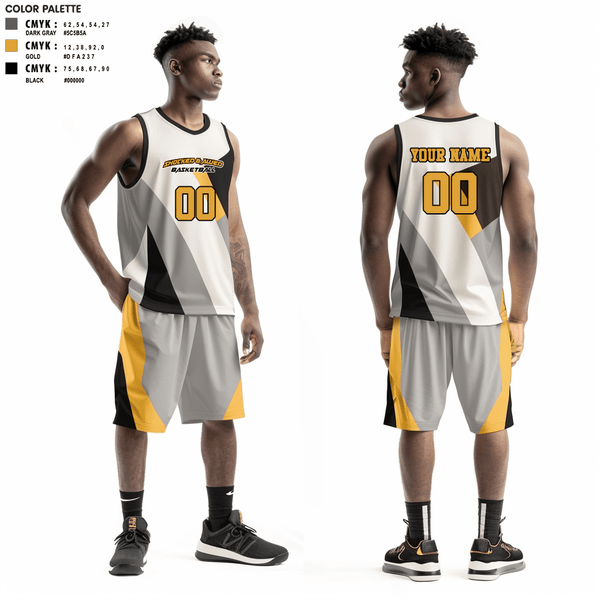 Basketball Uniform, Shocked & Awed, Men's Basketball, Teamtime, Team time, sublimation, custom sports apparel, team uniforms, spirit wear, spiritwear, sports uniforms, custom shirts, team store, custom team store, fundraiser sports, apparel fundraiser