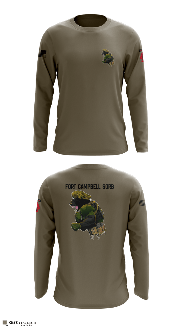 Long Sleeve Performance Shirt, Campbell SORB, Army, Teamtime, Team time, sublimation, custom sports apparel, team uniforms, spirit wear, spiritwear, sports uniforms, custom shirts, team store, custom team store, fundraiser sports, apparel fundraiser