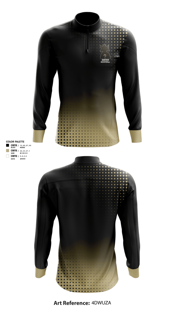 Quarter Zip Jacket, DUTZZZ, Men's Basketball, Teamtime, Team time, sublimation, custom sports apparel, team uniforms, spirit wear, spiritwear, sports uniforms, custom shirts, team store, custom team store, fundraiser sports, apparel fundraiser
