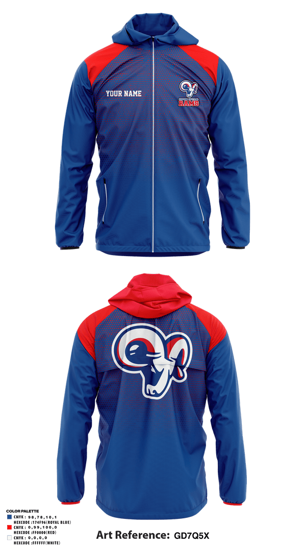Windbreaker, Greene Central Rams, Wrestling, Teamtime, Team time, sublimation, custom sports apparel, team uniforms, spirit wear, spiritwear, sports uniforms, custom shirts, team store, custom team store, fundraiser sports, apparel fundraiser