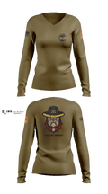 Bravo Bulldawgs 3-6 ADAR Women's Long Sleeve V-neck Shirt - 1