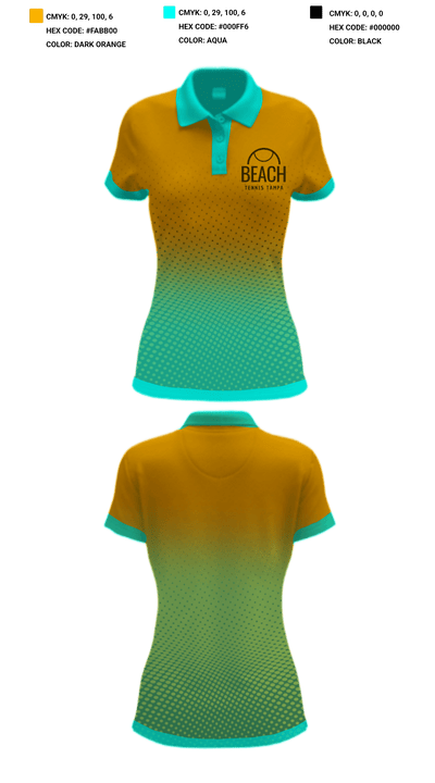 Beach Tennis Tampa 32781040 Women's Short Sleeve Performance Polo  - 3