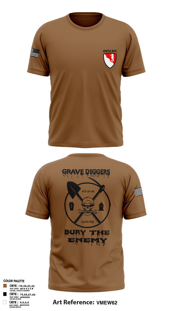 Old School Cotton Feel Shirt, 615TH ECC, , Teamtime, Team time, sublimation, custom sports apparel, team uniforms, spirit wear, spiritwear, sports uniforms, custom shirts, team store, custom team store, fundraiser sports, apparel fundraiser