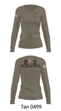 806 Marines 13874790 Women's Long Sleeve V-neck Shirt - 77