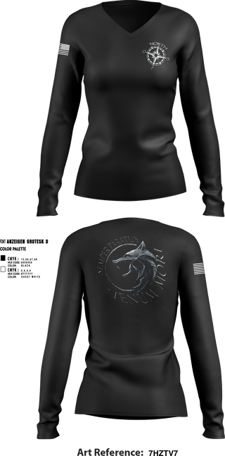 Women's Long Sleeve Vneck Shirt, NIRT, Police, Teamtime, Team time, sublimation, custom sports apparel, team uniforms, spirit wear, spiritwear, sports uniforms, custom shirts, team store, custom team store, fundraiser sports, apparel fundraiser