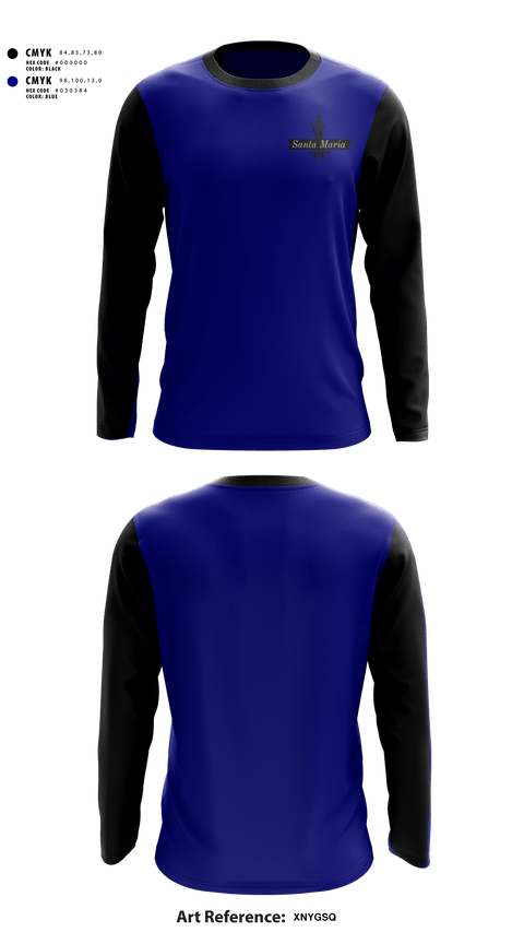 Long Sleeve Performance Shirt, Santa Maria, Men's Soccer, Teamtime, Team time, sublimation, custom sports apparel, team uniforms, spirit wear, spiritwear, sports uniforms, custom shirts, team store, custom team store, fundraiser sports, apparel fundraiser