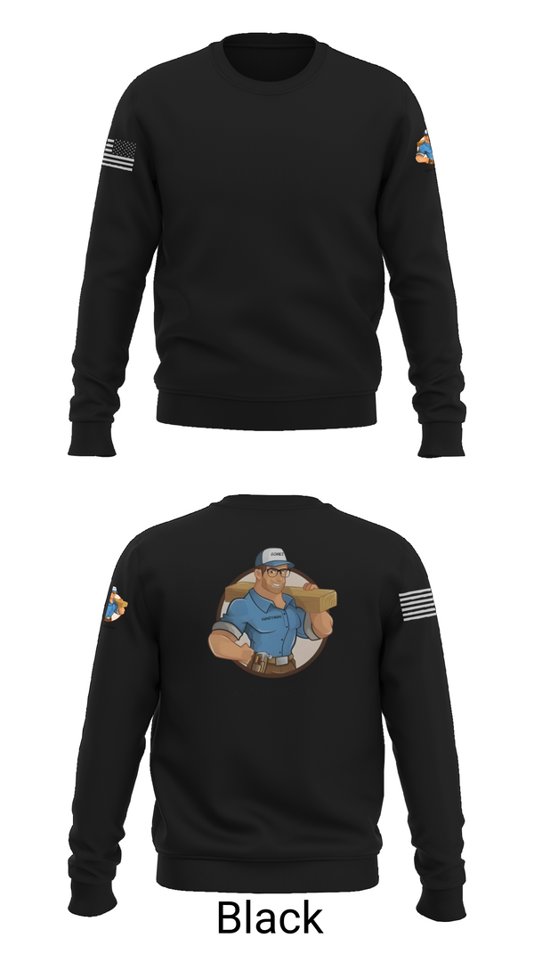 Crew Neck Sweatshirt, Gómez Door’s & Trim, , Teamtime, Team time, sublimation, custom sports apparel, team uniforms, spirit wear, spiritwear, sports uniforms, custom shirts, team store, custom team store, fundraiser sports, apparel fundraiser