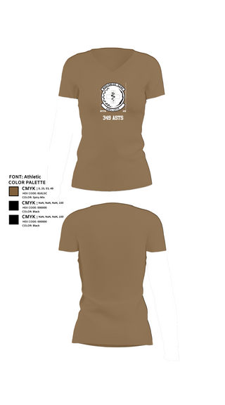 Women's Short Sleeve Vneck Shirt, 349 ASTS, , Teamtime, Team time, sublimation, custom sports apparel, team uniforms, spirit wear, spiritwear, sports uniforms, custom shirts, team store, custom team store, fundraiser sports, apparel fundraiser