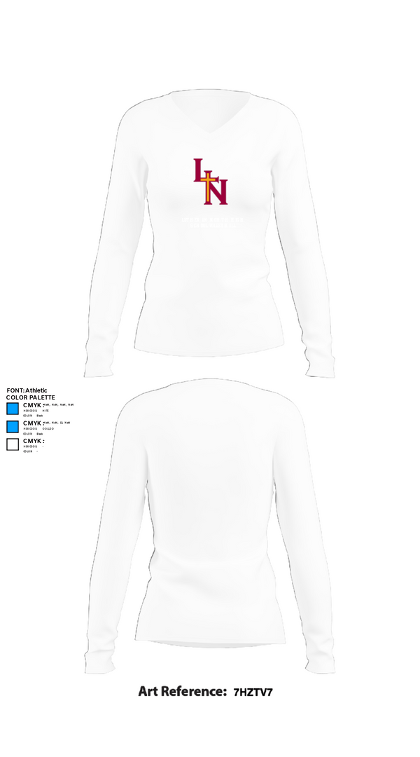 Women's Long Sleeve Vneck Shirt, Lutheran North High School Volleyball, Women's Volleyball, Teamtime, Team time, sublimation, custom sports apparel, team uniforms, spirit wear, spiritwear, sports uniforms, custom shirts, team store, custom team store, fundraiser sports, apparel fundraiser