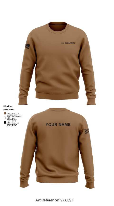 Crew Neck Sweatshirt, 332 EMXS/AMMO, Air Force, Teamtime, Team time, sublimation, custom sports apparel, team uniforms, spirit wear, spiritwear, sports uniforms, custom shirts, team store, custom team store, fundraiser sports, apparel fundraiser