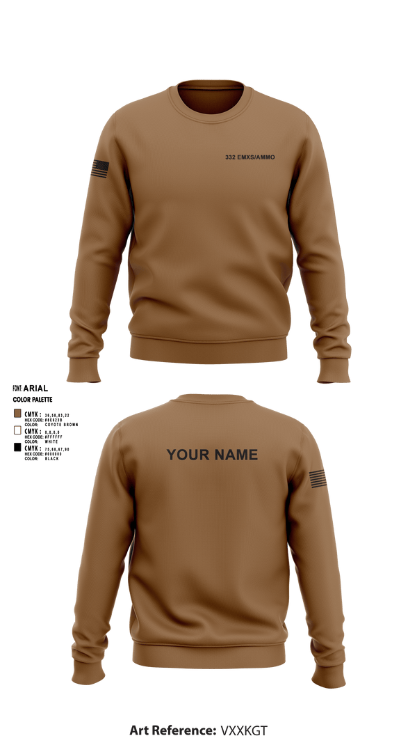 Crew Neck Sweatshirt, 332 EMXS/AMMO, Air Force, Teamtime, Team time, sublimation, custom sports apparel, team uniforms, spirit wear, spiritwear, sports uniforms, custom shirts, team store, custom team store, fundraiser sports, apparel fundraiser