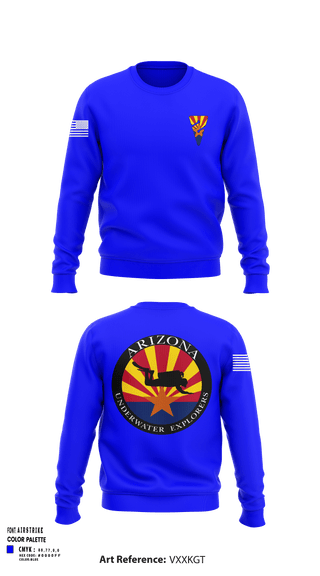Crew Neck Sweatshirt, Arizona Underwater Explorers, Police, Teamtime, Team time, sublimation, custom sports apparel, team uniforms, spirit wear, spiritwear, sports uniforms, custom shirts, team store, custom team store, fundraiser sports, apparel fundraiser