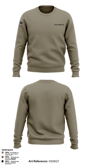 Crew Neck Sweatshirt, XVIII ABN G2, Army, Teamtime, Team time, sublimation, custom sports apparel, team uniforms, spirit wear, spiritwear, sports uniforms, custom shirts, team store, custom team store, fundraiser sports, apparel fundraiser