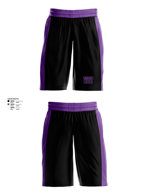 Mens Basketball Shorts, Division 802, Men's Basketball, Teamtime, Team time, sublimation, custom sports apparel, team uniforms, spirit wear, spiritwear, sports uniforms, custom shirts, team store, custom team store, fundraiser sports, apparel fundraiser