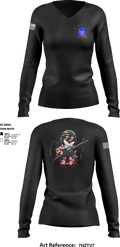 SAE 65229274 Women's Long Sleeve V-neck Shirt - 4