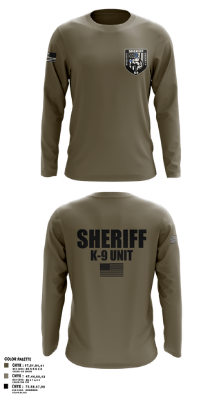 Long Sleeve Performance Shirt, Alexander County Sheriff Office K-9, Police, Teamtime, Team time, sublimation, custom sports apparel, team uniforms, spirit wear, spiritwear, sports uniforms, custom shirts, team store, custom team store, fundraiser sports, apparel fundraiser