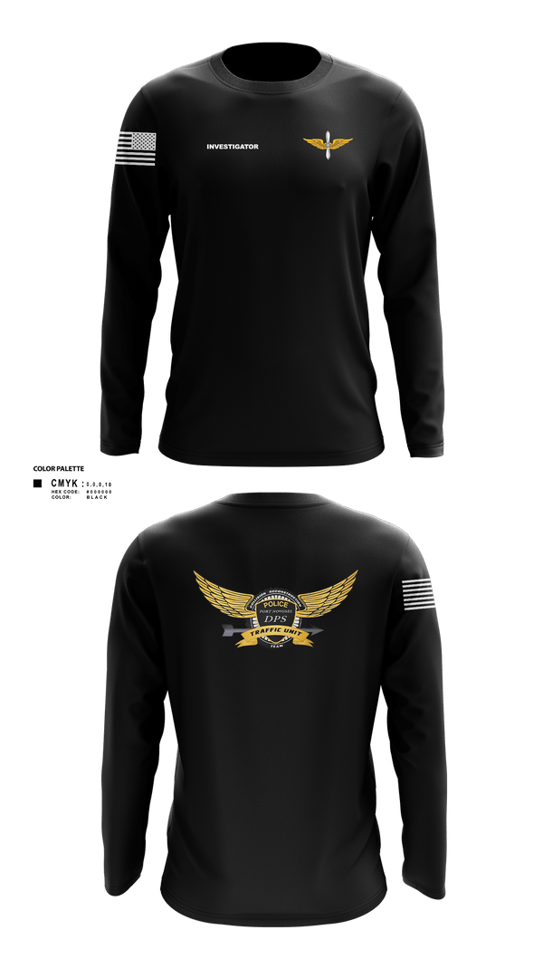 Long Sleeve Performance Shirt, Investigator, Army, Teamtime, Team time, sublimation, custom sports apparel, team uniforms, spirit wear, spiritwear, sports uniforms, custom shirts, team store, custom team store, fundraiser sports, apparel fundraiser