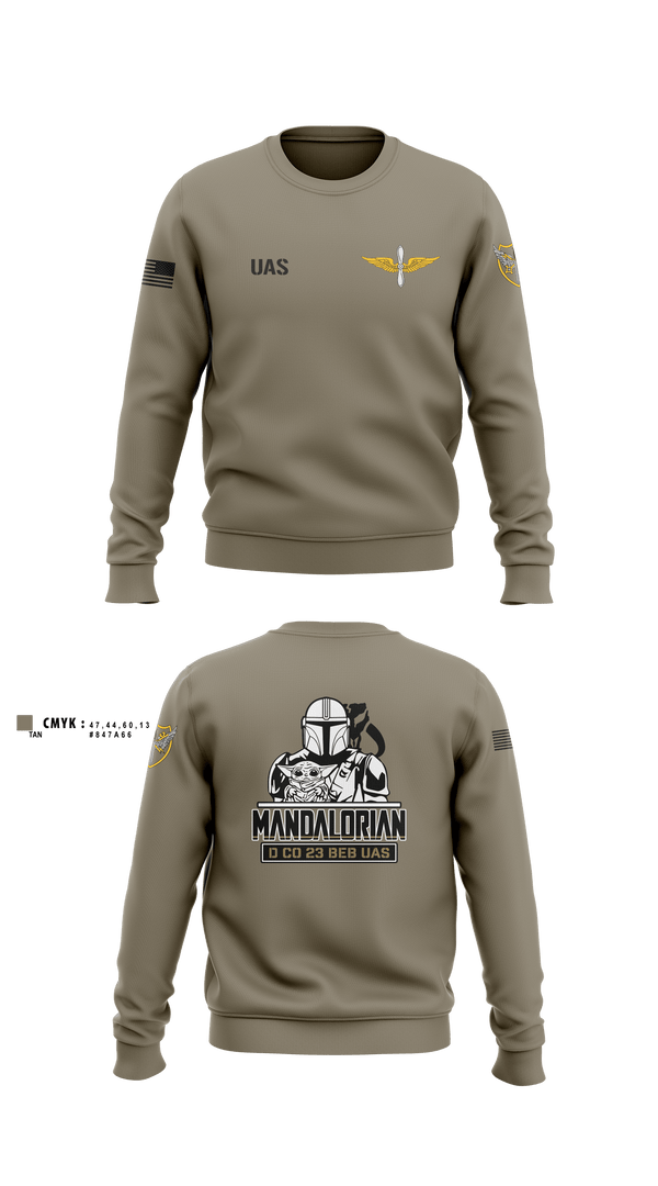 Crew Neck Sweatshirt, 23rd BEB UAS, Army, Teamtime, Team time, sublimation, custom sports apparel, team uniforms, spirit wear, spiritwear, sports uniforms, custom shirts, team store, custom team store, fundraiser sports, apparel fundraiser