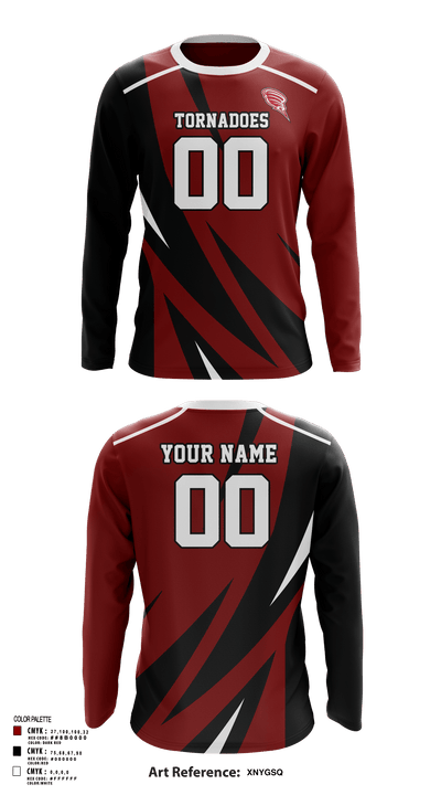 Tornadoes 86564935 Long Sleeve Performance Shirt - 2