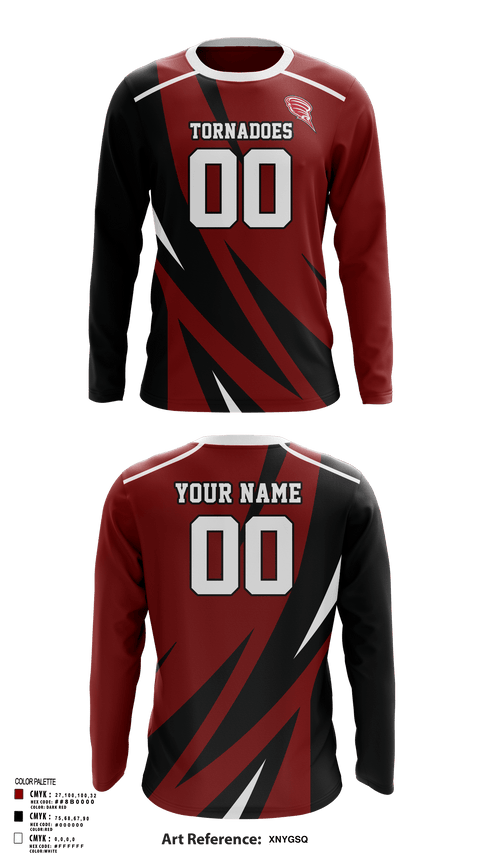 Long Sleeve Performance Shirt, Tornadoes, Men's Volleyball, Teamtime, Team time, sublimation, custom sports apparel, team uniforms, spirit wear, spiritwear, sports uniforms, custom shirts, team store, custom team store, fundraiser sports, apparel fundraiser