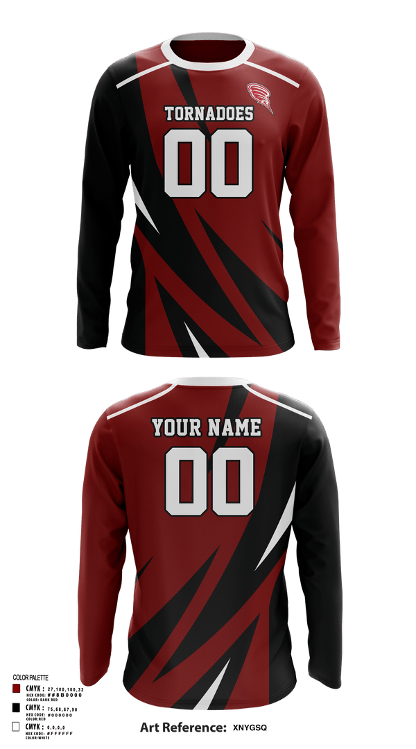 Long Sleeve Performance Shirt, Tornadoes, Men's Volleyball, Teamtime, Team time, sublimation, custom sports apparel, team uniforms, spirit wear, spiritwear, sports uniforms, custom shirts, team store, custom team store, fundraiser sports, apparel fundraiser