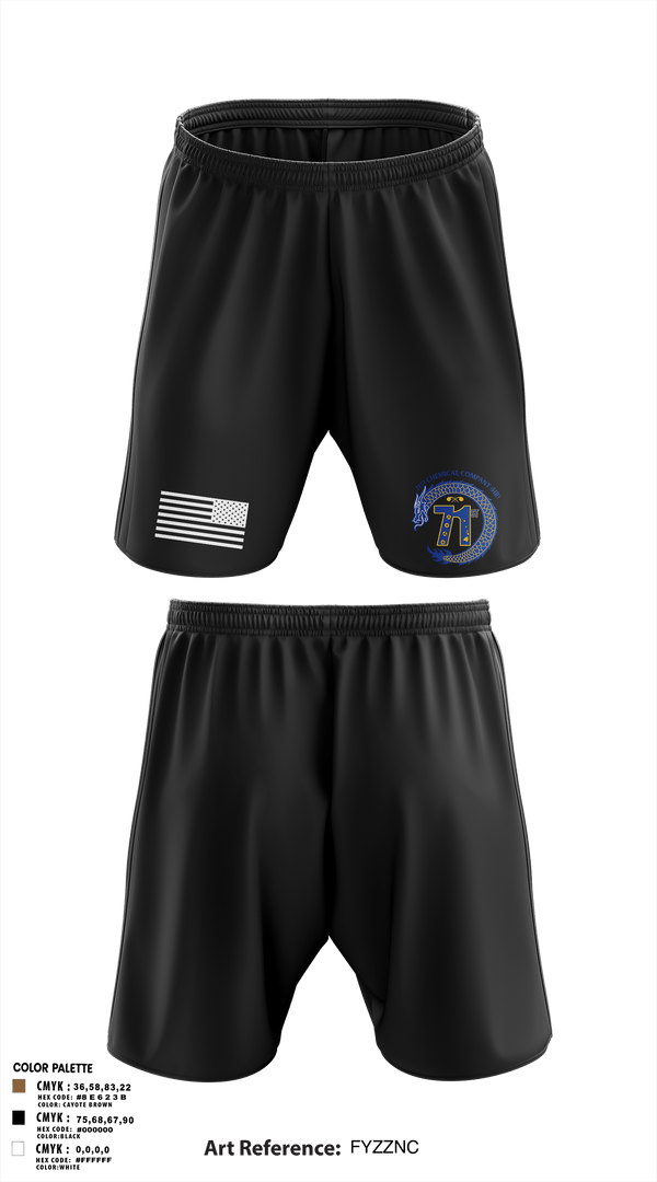 Athletic Shorts With Pockets, 71st Chemical Company (HR), Army, Teamtime, Team time, sublimation, custom sports apparel, team uniforms, spirit wear, spiritwear, sports uniforms, custom shirts, team store, custom team store, fundraiser sports, apparel fundraiser