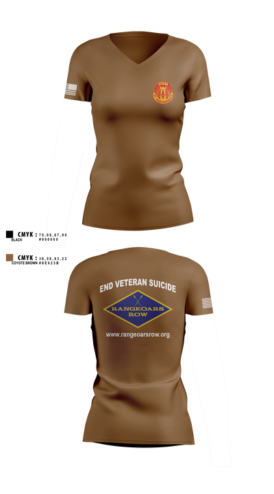 B/2-327th 24906475 Women's Short Sleeve V-neck Shirt - 2