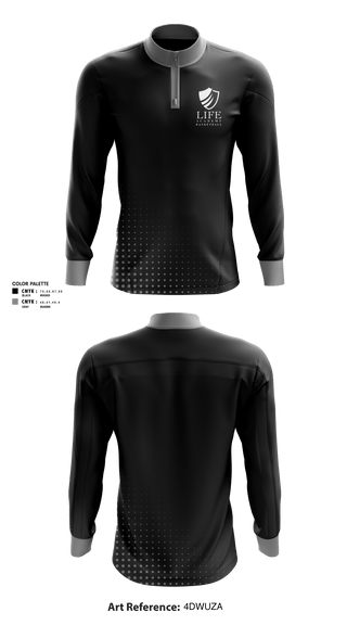 Quarter Zip Jacket, Life Academy Royals, Men's Basketball, Teamtime, Team time, sublimation, custom sports apparel, team uniforms, spirit wear, spiritwear, sports uniforms, custom shirts, team store, custom team store, fundraiser sports, apparel fundraiser