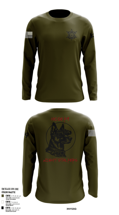Hancock County Sheriffs Office K9 Unit 22112192 Long Sleeve Performance Shirt - 1