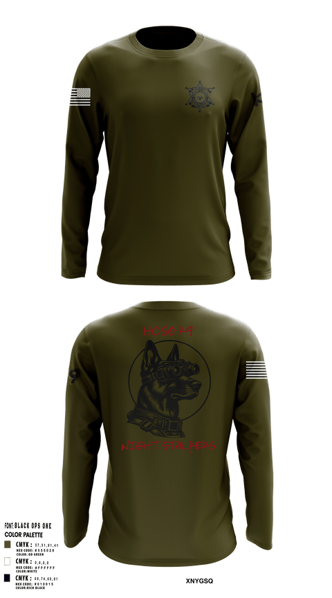 Long Sleeve Performance Shirt, Hancock County Sheriffs Office K9 Unit, , Teamtime, Team time, sublimation, custom sports apparel, team uniforms, spirit wear, spiritwear, sports uniforms, custom shirts, team store, custom team store, fundraiser sports, apparel fundraiser