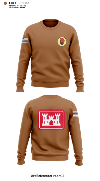 Crew Neck Sweatshirt, 230th Engineer Corps, , Teamtime, Team time, sublimation, custom sports apparel, team uniforms, spirit wear, spiritwear, sports uniforms, custom shirts, team store, custom team store, fundraiser sports, apparel fundraiser