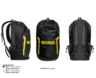 Gear Bag, Wildboys, Football, Teamtime, Team time, sublimation, custom sports apparel, team uniforms, spirit wear, spiritwear, sports uniforms, custom shirts, team store, custom team store, fundraiser sports, apparel fundraiser