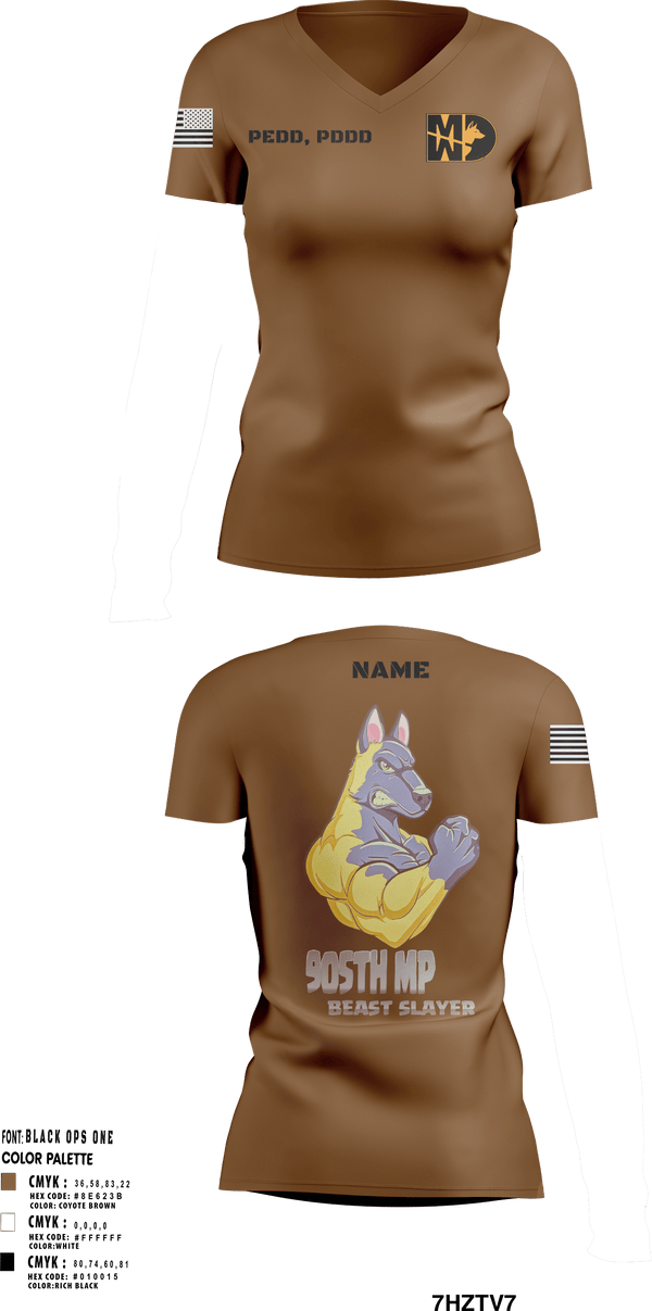 Women's Short Sleeve Vneck Shirt, 905th MP DET, Army, Teamtime, Team time, sublimation, custom sports apparel, team uniforms, spirit wear, spiritwear, sports uniforms, custom shirts, team store, custom team store, fundraiser sports, apparel fundraiser