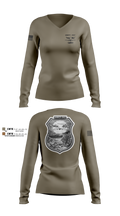 AMBTP-2507 73801347 Women's Long Sleeve V-neck Shirt - 2